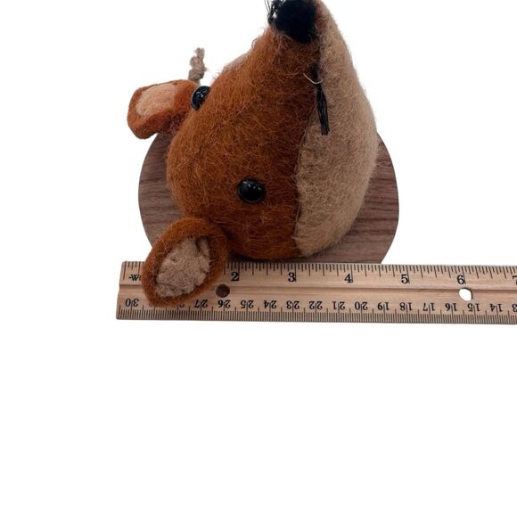 Felt Wool Faux Trophy Fox Head  Wall Decor Nursery Fast Shipping - Picture 11 of 11